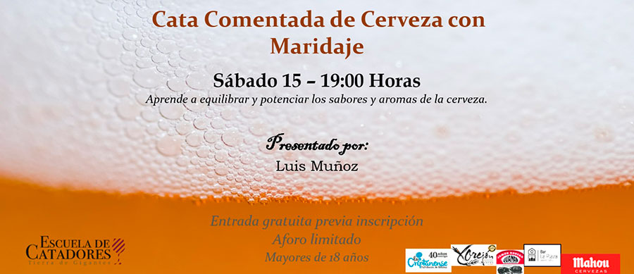 Cata Comentada de Cerveza con Maridaje