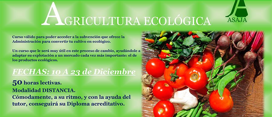 Curso de agricultura y ganadería ecológica a distancia