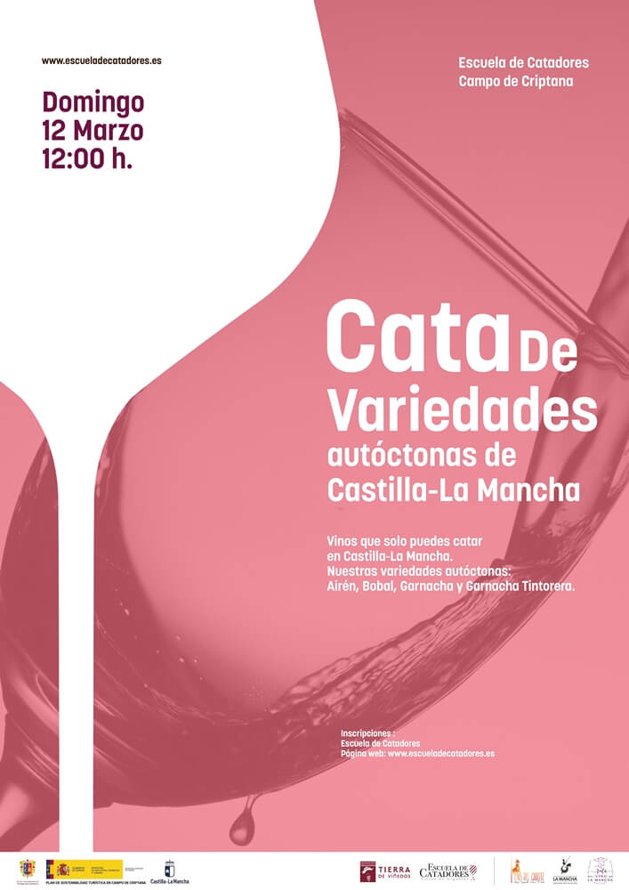 12 de marzo cata de vinos variedades autóctonas de Castilla-la Mancha